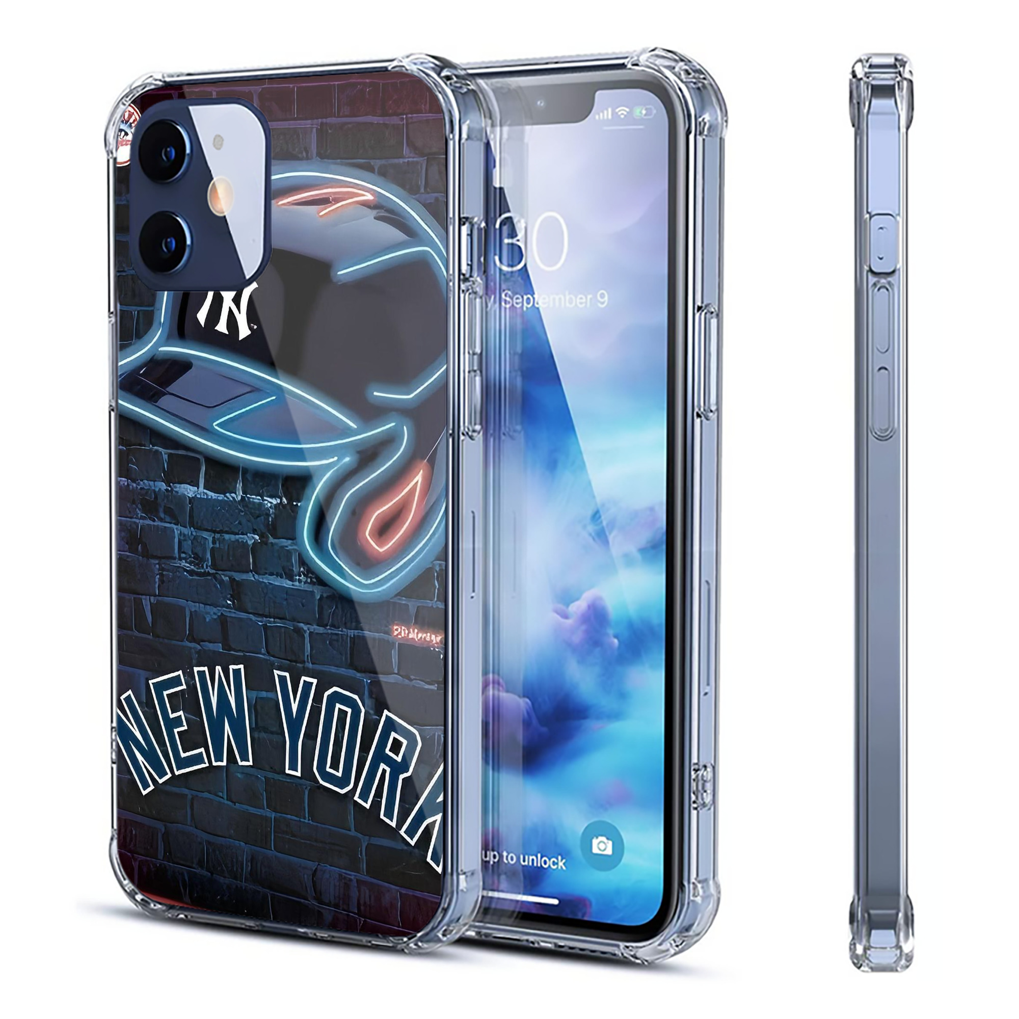 New York Yankees 230 Clear IPhone 12 Case – Soft TPU With UV Print – Enhanced Drop Protection, Precise Fit, Anti-Fingerprint, Customizable Design, Scratch-Resistant, Yellow-Resistant